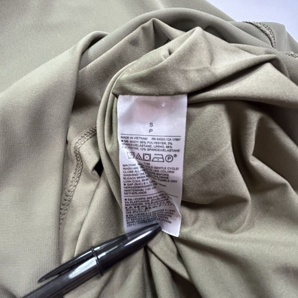 Banana Republic Olive Green Cap Sleeve Shirt Dress - Picture 6 of 15